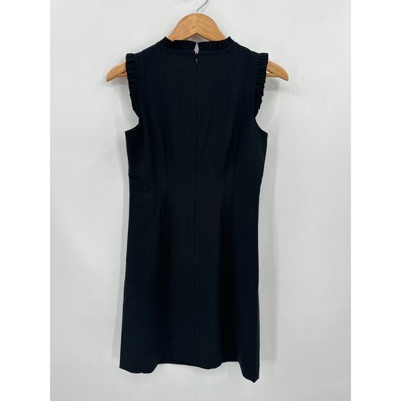J. Crew Ruffleneck suiting dress in Black Size 0 Sheath Dress - Picture 7 of 9
